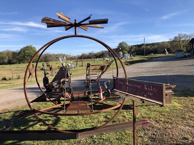 Metal Sculptures by John Mark at Baker's Fabrication & Welding, Inc., Glenwood, AR